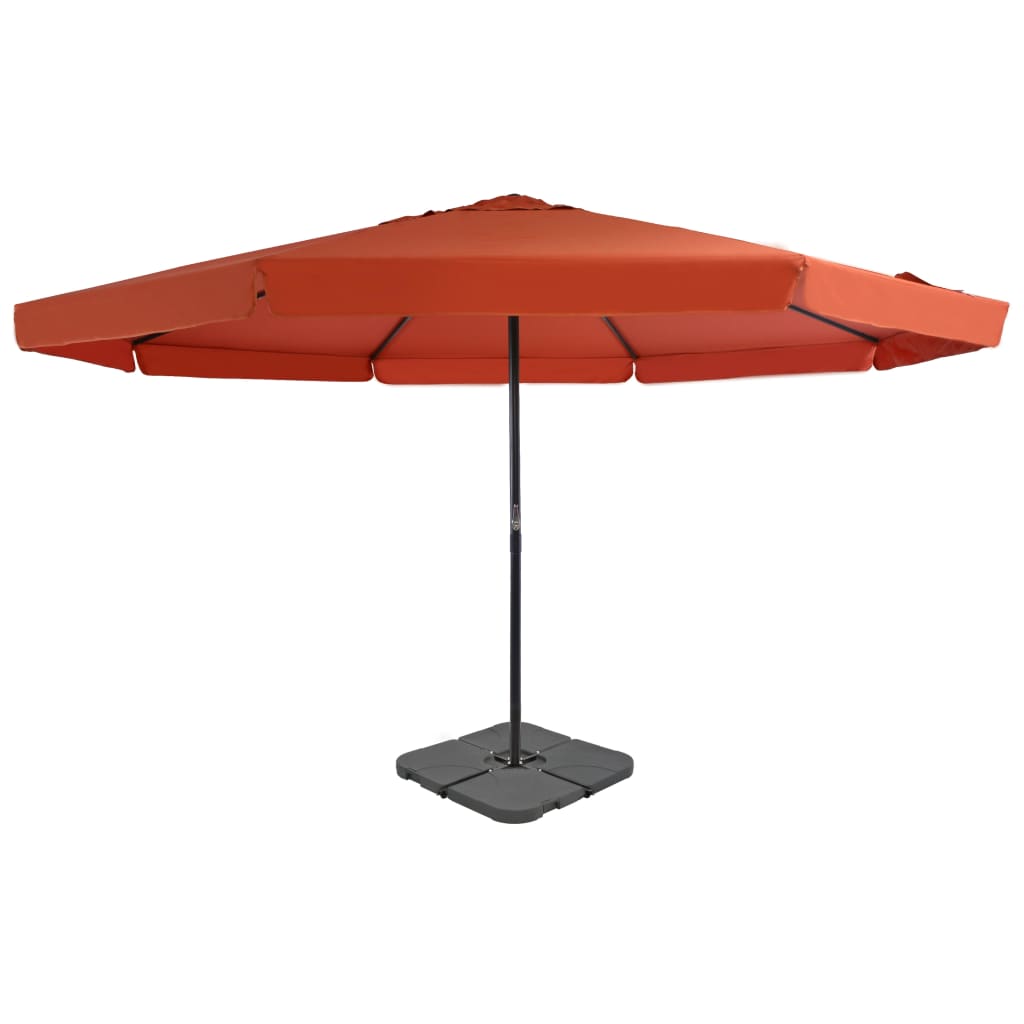 vidaXL Garden Parasol with Portable Base Terracotta 1