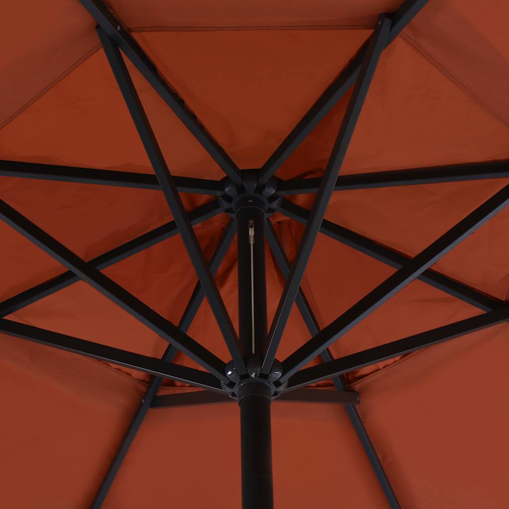 vidaXL Garden Parasol with Portable Base Terracotta 4