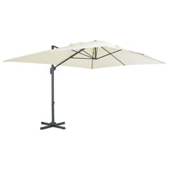 vidaXL Garden Parasol with Portable Base Sand 2