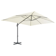 vidaXL Garden Parasol with Portable Base Sand 3