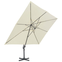 vidaXL Garden Parasol with Portable Base Sand 4