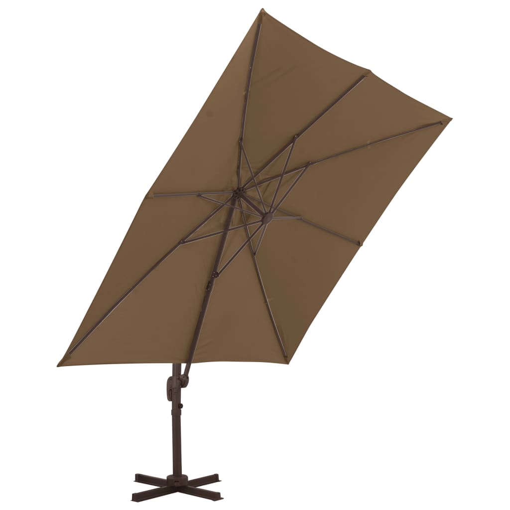 vidaXL Garden Parasol | Taupe | Aluminium, Steel, Plastic | 3 x 3 m 4