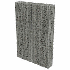 vidaXL Gabion Wall with Covers Galvanised Steel 100x20x150 cm 2