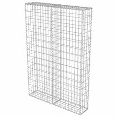 vidaXL Gabion Wall with Covers Galvanised Steel 100x20x150 cm 4