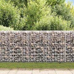 vidaXL Gabion Wall with Covers Galvanised Steel 200x20x85 cm 3