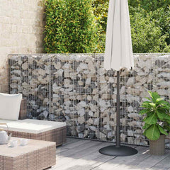 vidaXL Gabion Wall with Covers Galvanised Steel