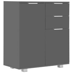 Sideboard High Gloss 71x35x80 cm Engineered Wood Grey