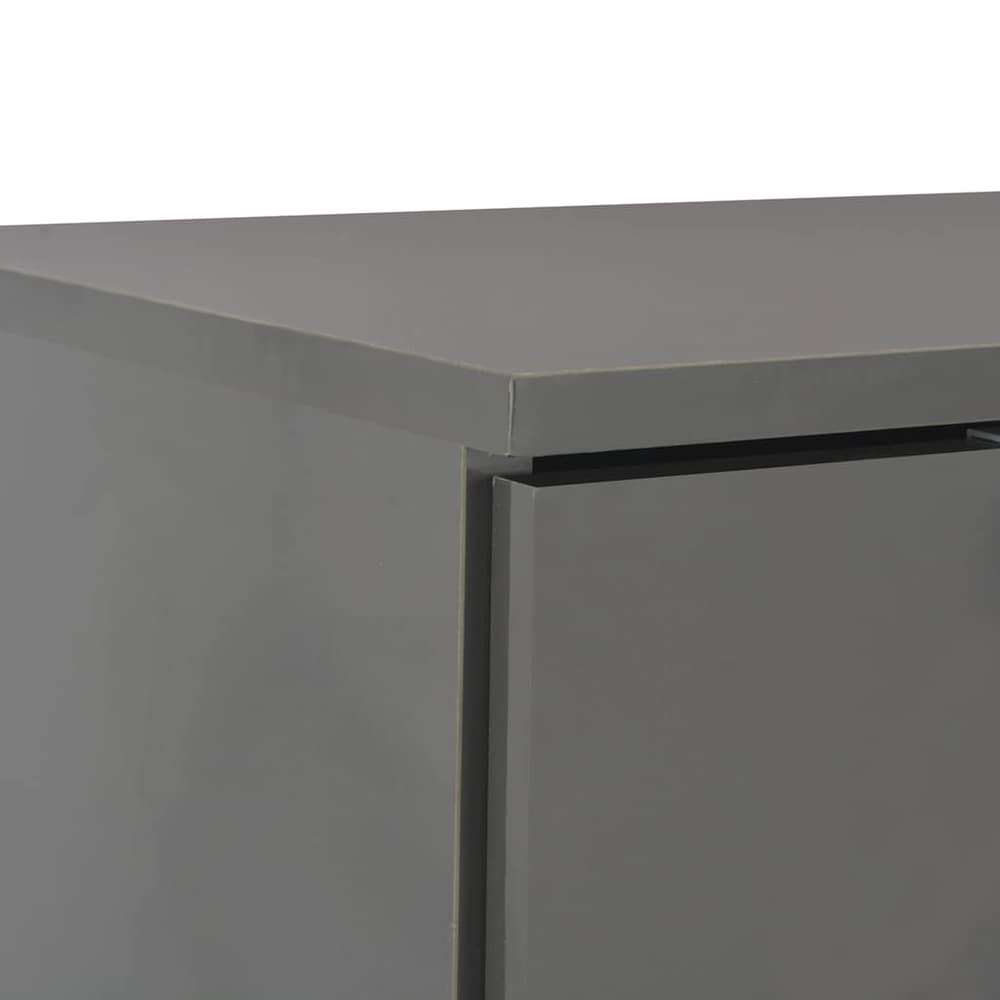 Sideboard High Gloss 71x35x80 cm Engineered Wood Grey