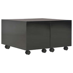 vidaXL Coffee Table | High Gloss Black | Engineered wood | Medium | Extendable 2