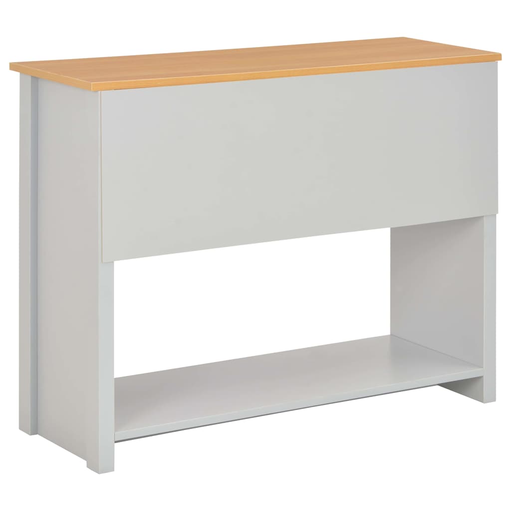 vidaXL Console Table | Grey, Natural Wood Colour | Engineered wood with melamine 4