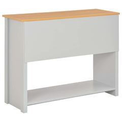 vidaXL Console Table | Grey, Natural Wood Colour | Engineered wood with melamine 4