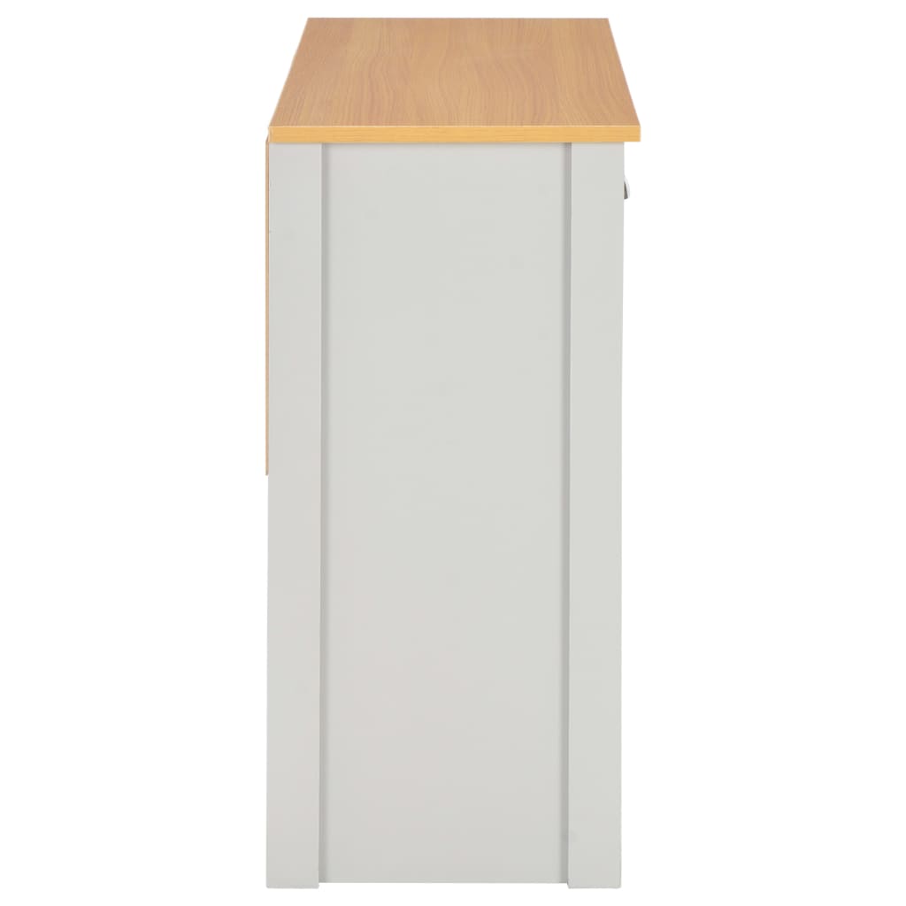 vidaXL Console Table | Grey, Natural Wood Colour | Engineered wood with melamine 5