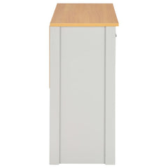 vidaXL Console Table | Grey, Natural Wood Colour | Engineered wood with melamine 5