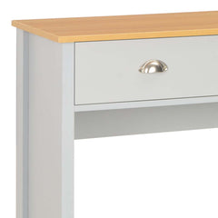 vidaXL Console Table | Grey, Natural Wood Colour | Engineered wood with melamine 6