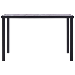 vidaXL Dining Table Black and Concrete Grey 160x80x75 cm MDF 2