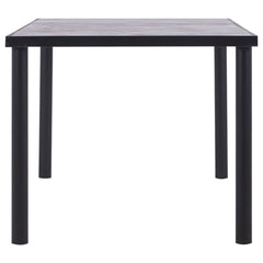vidaXL Dining Table Black and Concrete Grey 180x90x75 cm MDF 3