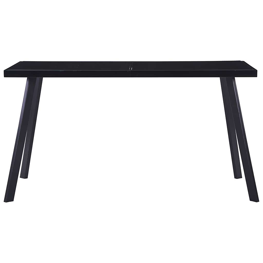 Dining Table Black Tempered Glass