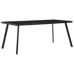 Dining Table Black Tempered Glass