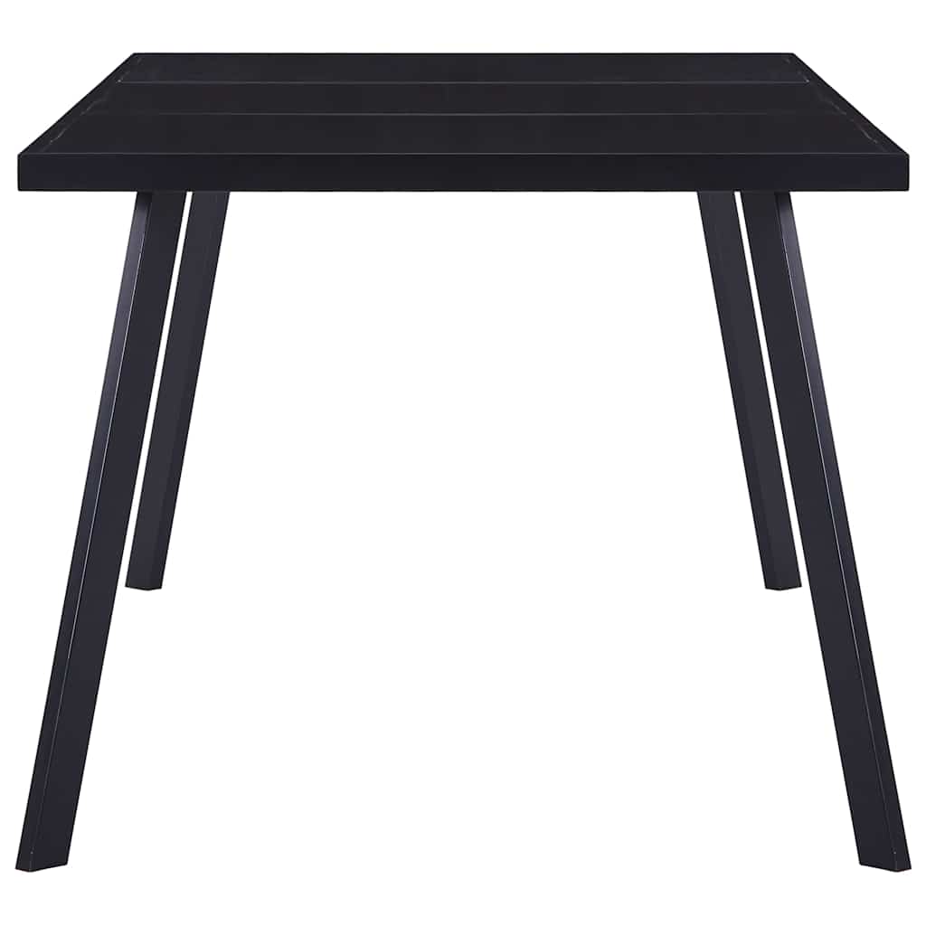 Dining Table Black Tempered Glass