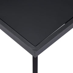 vidaXL Dining Table Black 160x80x75 cm Tempered Glass 4