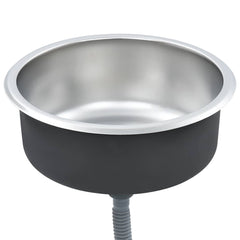 vidaXL Kitchen Sink with Strainer and Trap Stainless Steel 5