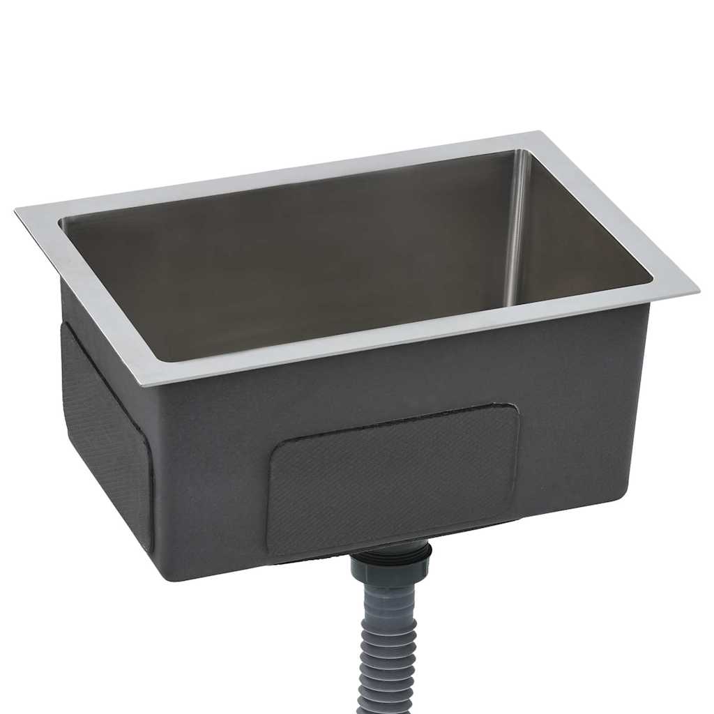 vidaXL Handmade Kitchen Sink Stainless Steel 4
