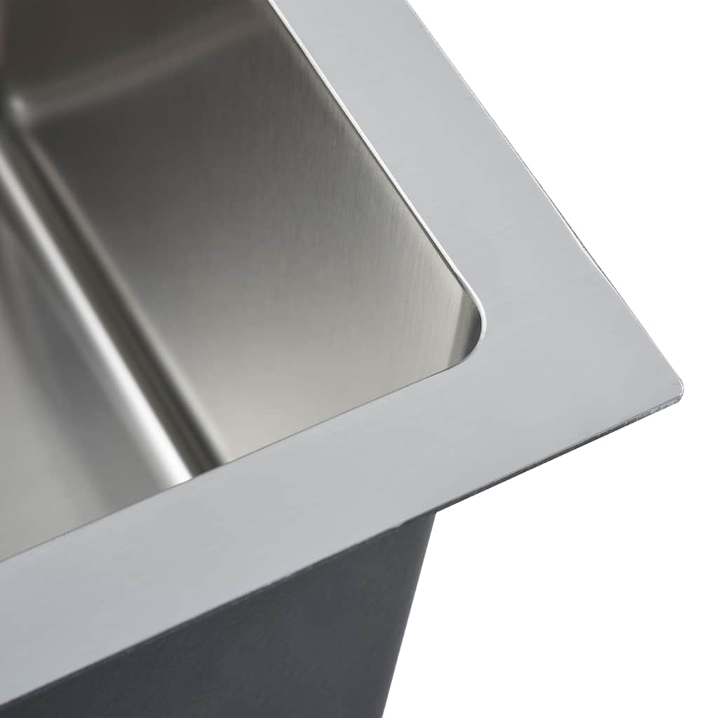 vidaXL Handmade Kitchen Sink Stainless Steel 6