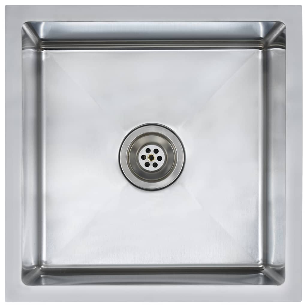 vidaXL Handmade Kitchen Sink Stainless Steel 2