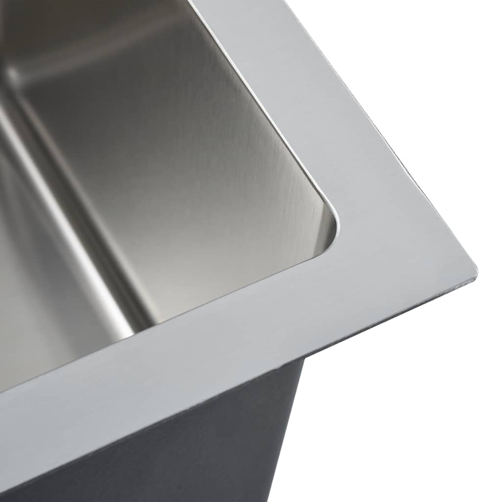 vidaXL Handmade Kitchen Sink Stainless Steel 6