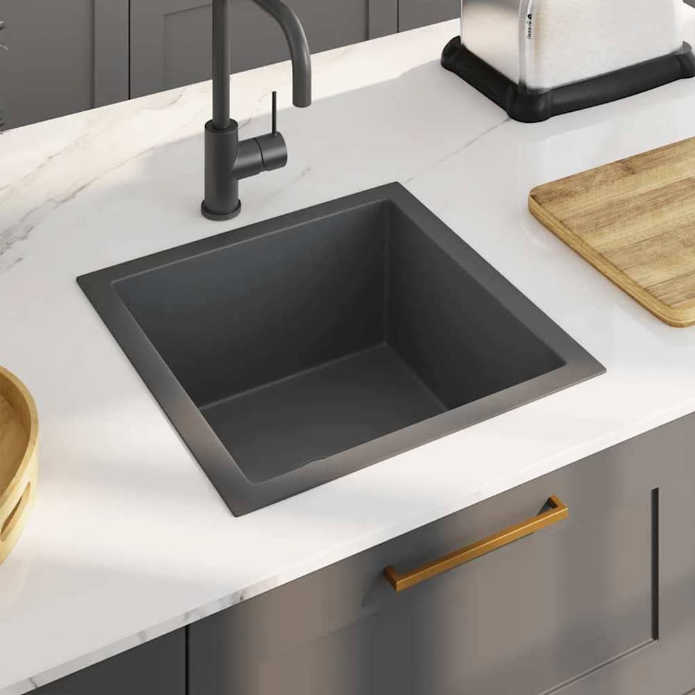 Handmade Kitchen Sink Stainless Steel Black 44 cm 44 cm standard