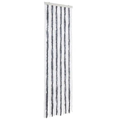 vidaXL Insect Curtain Grey and White 56x185 cm Chenille 2