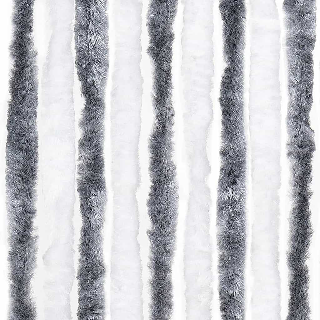 vidaXL Insect Curtain Grey and White 56x185 cm Chenille 6