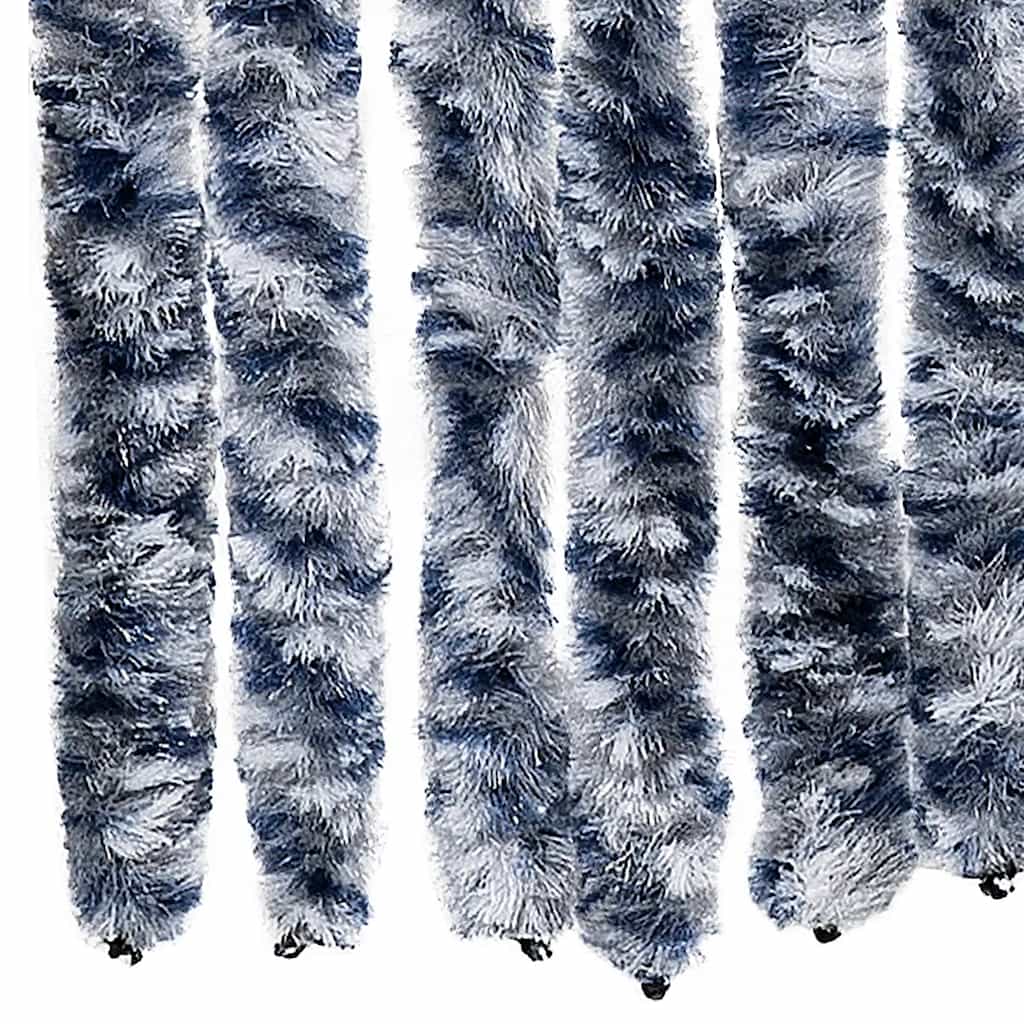 284273 vidaXL Insect Curtain Blue, White and Silver 56x185 cm Chenille 5