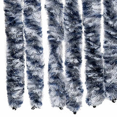 284273 vidaXL Insect Curtain Blue, White and Silver 56x185 cm Chenille 5