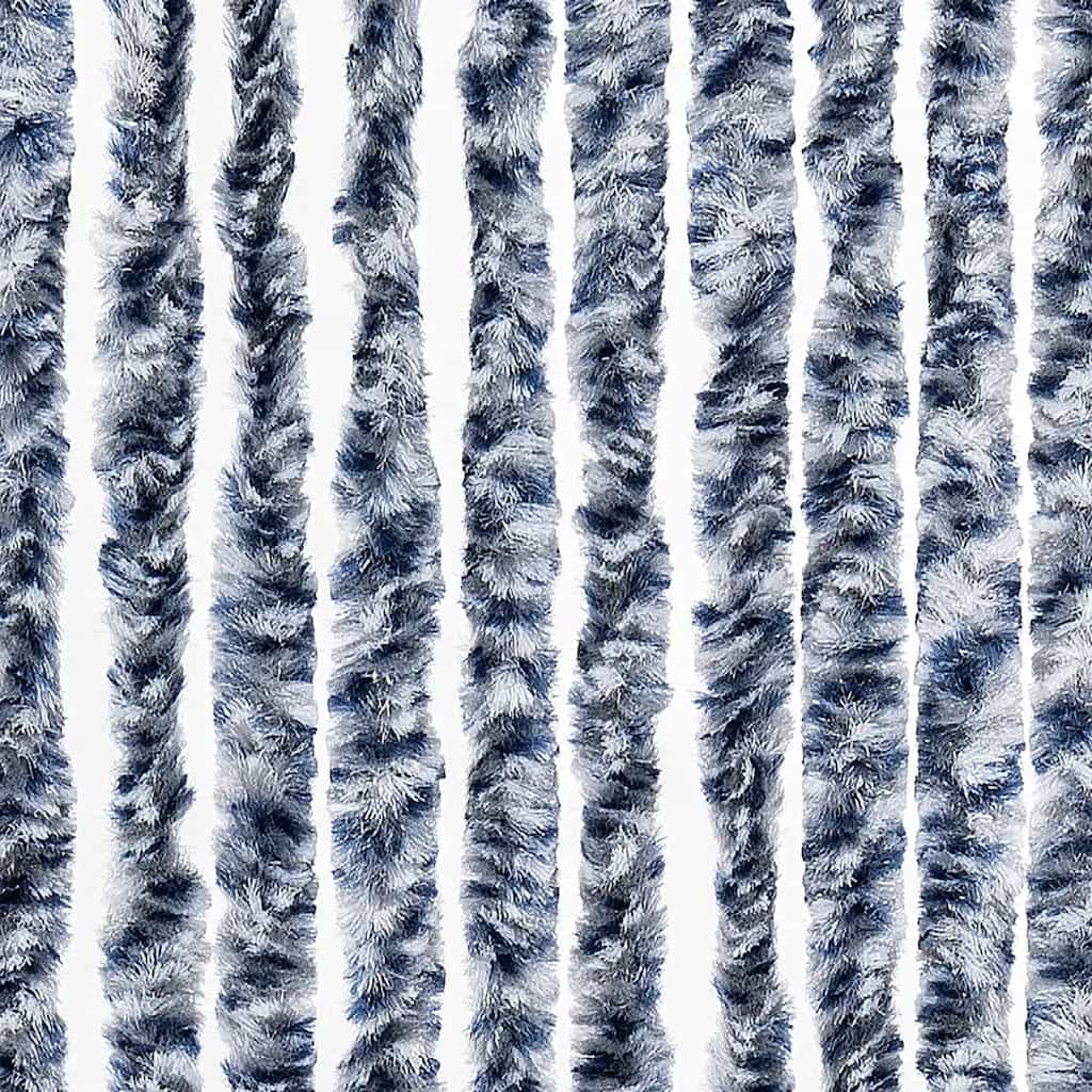 284273 vidaXL Insect Curtain Blue, White and Silver 56x185 cm Chenille 6