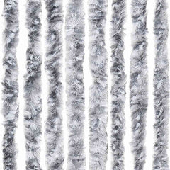 vidaXL Insect Curtain White and Grey 56x185 cm Chenille 6