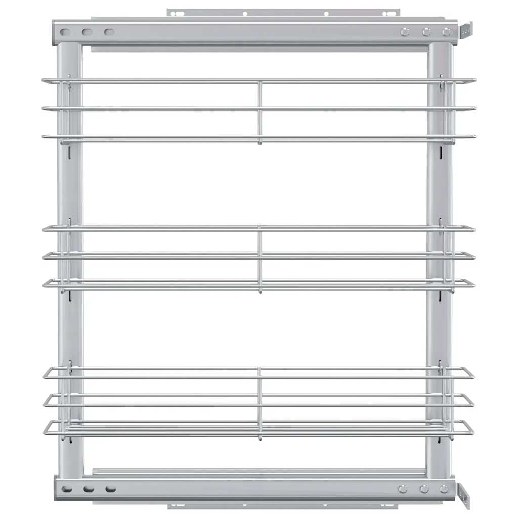 3-Tier Pull-out Kitchen Wire Basket Silver