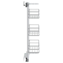 vidaXL 3-Tier Pull-out Kitchen Wire Basket Silver 47x15.5x55.5 cm 5
