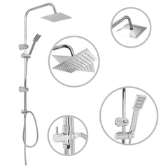 Shower System 47 x 20 x 95 cm Stainless Steel Silver Square
