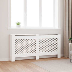 MDF Radiator Cover 78 cm White 172 cm 19 cm