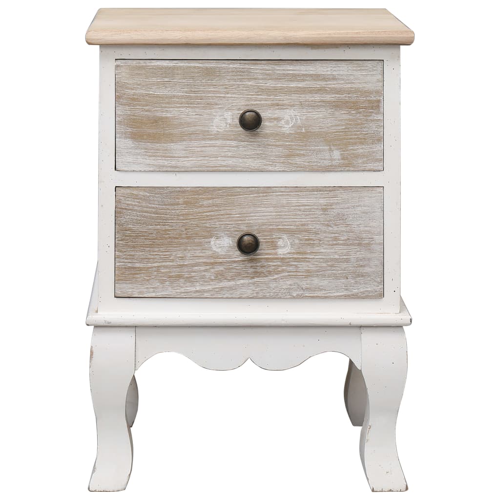 vidaXL Bedside Cabinets 2 pcs 35x30x50 cm Paulownia Wood 3