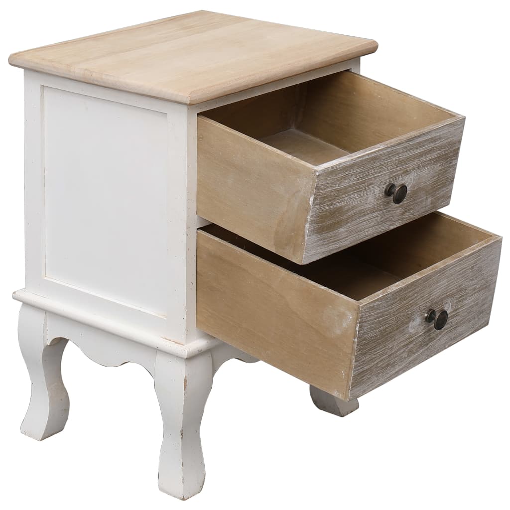 vidaXL Bedside Cabinets 2 pcs 35x30x50 cm Paulownia Wood 5