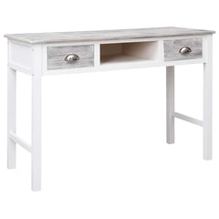 Writing Desk 110x45x76 cm Wood White and grey