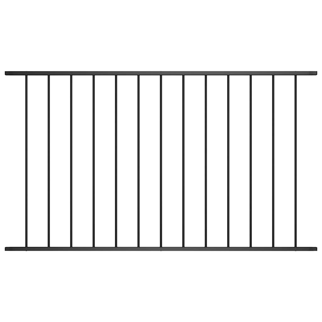 vidaXL Fence Panel "Woerden" Powder-coated Steel 163x117 cm Black 1