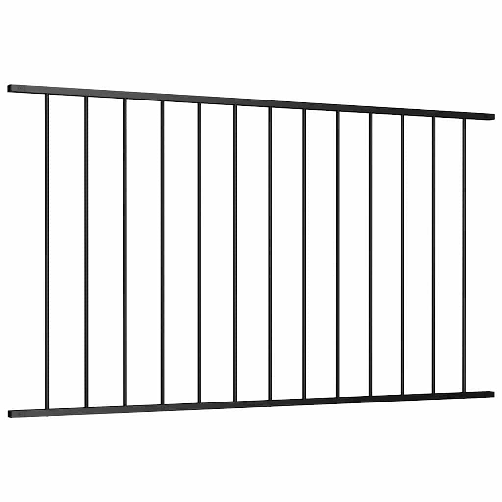 vidaXL Fence Panel "Woerden" Powder-coated Steel 163x117 cm Black 2