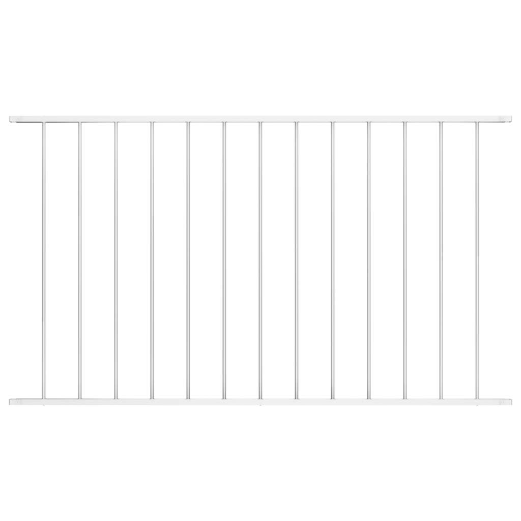 vidaXL Fence Panel "Woerden" Powder-coated Steel 163x117 cmWhite 1