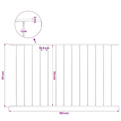 vidaXL Fence Panel "Woerden" Powder-coated Steel 163x117 cmWhite 4