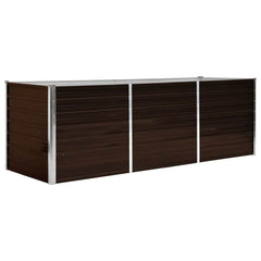 vidaXL Raised Bed | Brown | Galvanised Steel | 240x80x77 cm 2
