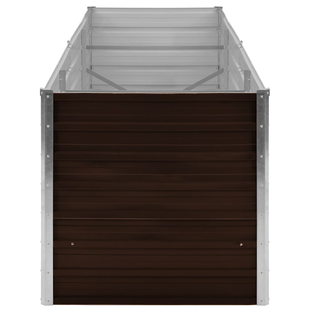 vidaXL Raised Bed | Brown | Galvanised Steel | 240x80x77 cm 5
