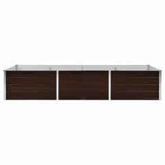 vidaXL Raised Bed | Brown | Galvanized steel | Large | Durable | Raised Bed 4